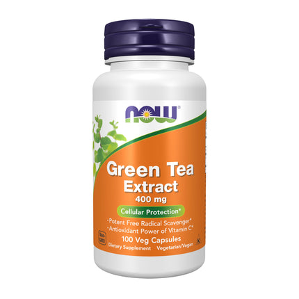 NOW Foods Supplements,Green Tea Extract 400 mg with Vitamin C for Dietary,Cellular Protection*,250 Veg Capsules,(Pack of 2)