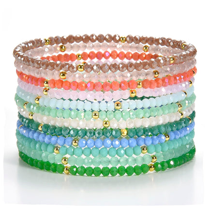 Cherry Tree Collection Women's Crystal Stacking Bracelets Daybreak-Gold