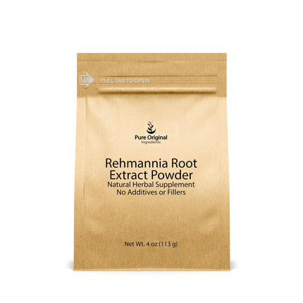 PURE ORIGINAL INGREDIENTS Rehmannia Root Extract Powder (4oz) Non-GMO, Chinese Foxglove, Traditional Herbal Supplement