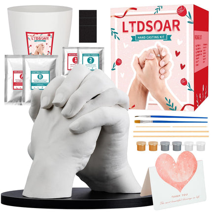 LTDSOAR Hand Casting Kit for Couples & Family with Practice Kit with Base