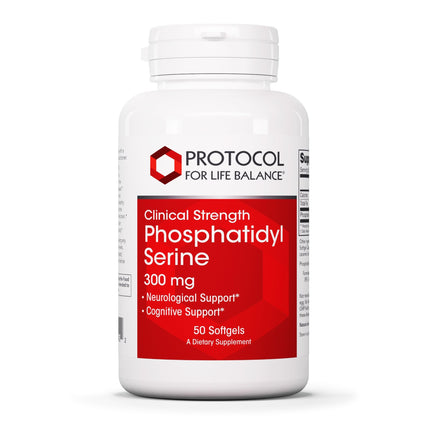 PROTOCOL FOR LIFE BALANCE Phosphatidylserine 300mg - Supports Brain Functions & Memory Health* - Phosphatidylserine Supplement - Keto Friendly & Egg Free - 50 Softgels