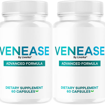 (2 Pack) Venease Capsules - Official Venease Pills Premium Supplement Support Advanced Formula All Natural for Vein Wellness & Health Multivitamin Pure Formula Reviews, 120 Capsules for 2 Months