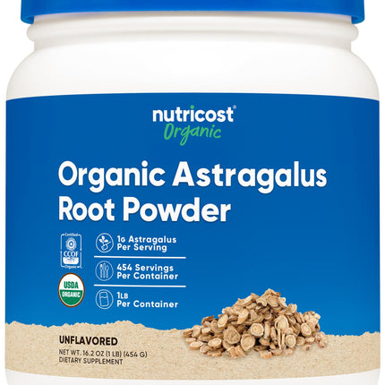 Nutricost Organic Astragalus Root Powder 1LB - Gluten Free, Non-GMO, Vegetarian