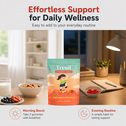 Treuil Gummies,Novexa Gummies,for Bone Health & Daily Vitality Support，60 Count
