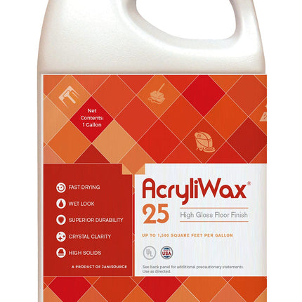Jani-Source Acryliwax 25 High Gloss Commercial Floor Wax & Floor Finish 1 Gallon…