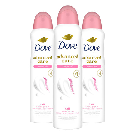 Dove Advanced Care Antiperspirant Deodorant Spray Powder Soft 3.8 oz 3PK
