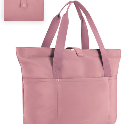 BAGSMART Tote Bag for Women, Foldable Tote Bag With Zipper Travel Large Shoulder Bag Handbag for Work