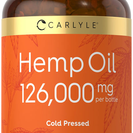 Carlyle Hemp Oil Capsules | 126,000 mg | 180 Softgels | Non-GMO, Gluten Free