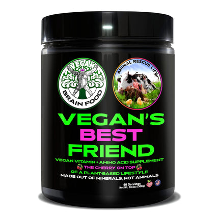 Vegan's Best Friend - Plant Based Multivitamin For Men & Women - Brain, Memory, Energy, Immune, Mood & Stress Support - Replaces 7 Supplements - Creatine, B12, D3, Choline, Zinc, Taurine - 40 Servings