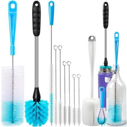 Holikme Bottle Brush Tube Cleaning Lab Set with Long Handle,White