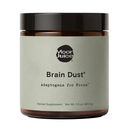 Moon Juice Brain Dust - Adaptogenic Mushroom Supplement for Memory & Focus - Lion’s Mane, Ginkgo Biloba & Ashwagandha - Caffeine-Free, Vegan Brain Supplement - 1.5 oz