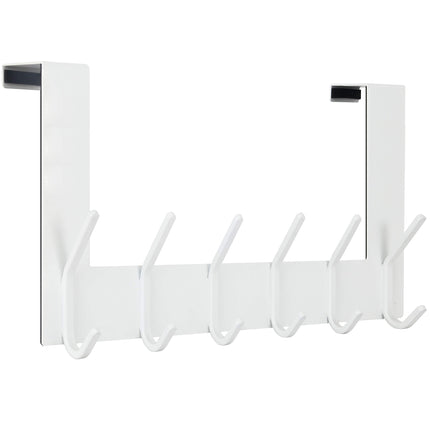 WEBI Over the Door Hooks,Over Door Towel Rack,Door Hanger,Door Coat Hanger,Over the Door Coat Rack,Door Hooks for Hanging Clothes,Back of Door,White