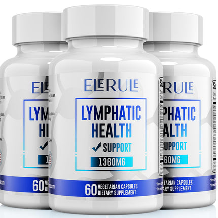 ELERULE Lymphatic Support Supplement, Lymphatic Drainage Supplements with with Dandelion, Burdock, Echinacea, Lemon & More, Lymph System Support for Men and Women – 180Capsules