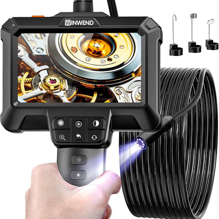 WINWEND Endoscope Camera with Light for Drain,Pipe,Plumbing Mechanic Tools