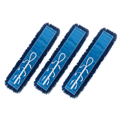 MATTHEW CLEANING 36'' Industrial Strength Cotton Dust Mop Refill Washable Replacement Heads For Residential & Commercial Use Fit Standard Dust Mop Frames, Hardwood, Laminate, Concrete Floors 3 Pack