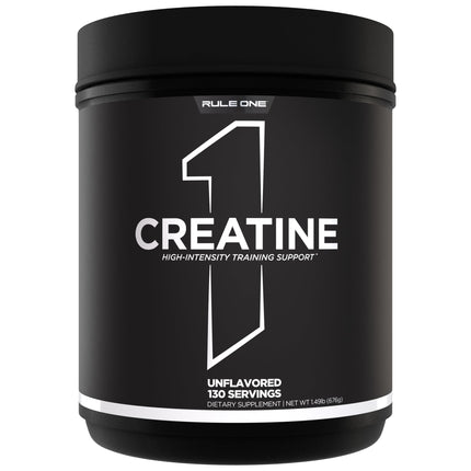 Rule 1 Proteins Creatine Powder – Pure Micronized Creatine Monohydrate for High-Intensity Exercise and Lean Body Mass Support, Flavored and Unflavored (130 Servings, Unflavored)