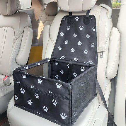 Dog Car Seats for Small Dogs,Pet Booster Seat with ，Frame Walls Extra Stable Waterproof Dog Box Car for Back and Front Seat,for Pet Up to 15 lbs