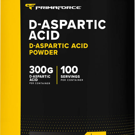 Primaforce D-Aspartic Acid 300 Grams (100 Servings), Unflavored, Vegetarian, Non-GMO