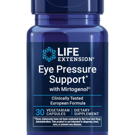 Life Extension Eye Pressure Support with Mirtogenol - Eye Health Supplement for Healthy Eye Pressure - with French maritime pine bark – Gluten-free, vegetarian, non-GMO - 30 capsules