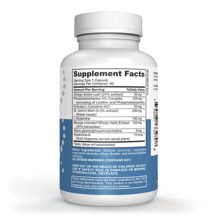 StarPass Labs Advanced Memory Formula Extreme Brain Booster, Brain Supplement for Memory, Focus and Mental Performance, Memory Vitamins for Better Brain Health 180 Capsules (3 Pack)