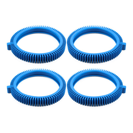 Funmit 896584000-143 Blue Front Tire Kit with Super Hump Replacement for Haywood Poolvergnuegen Select Pool Cleaners and Perfectly Compatible with Hayward Phoenix Cleaners (Pack of 4)