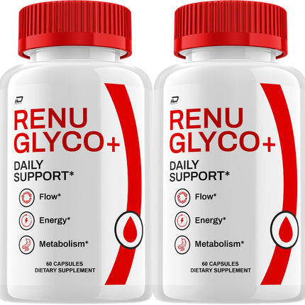 Indelo Renu Glyco Capsules, RenuGlyco Pills Supplement Reviews, Daily Support - 2 Pack - 120 Capsules