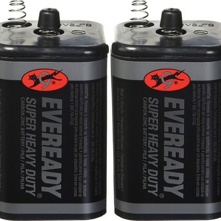 EVEREADY 6V Battery, Super Heavy Duty 6 Volt Battery, 2 Count