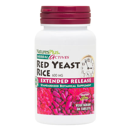 NaturesPlus Herbal Actives Red Yeast Rice, Extended Release - 30 Tablets - Non-GMO, Vegetarian, Gluten Free - 30 Servings