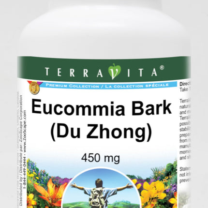 Eucommia Bark (Du Zhong) - 450 mg (100 Capsules, ZIN: 515099) - 3 Pack