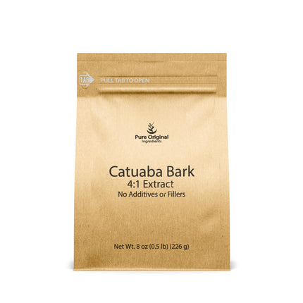 PURE ORIGINAL INGREDIENTS Catuaba Bark, 4:1 Extract, Fine Powder, Dietary Supplement (8 Ounce)