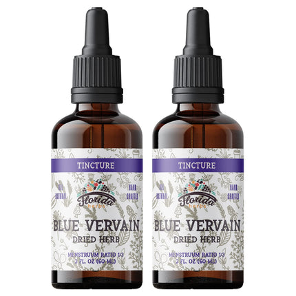FLORIDA HERBS Blue Vervain Herb Organic Extract Tincture Supplement – Non-GMO – Made in USA - 2 oz (2 Fl Oz (Pack of 2))