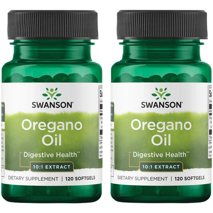 Swanson Oregano Oil 10:1 Extract Digestive and Respiratory Health Supplement for Adults Seeking Natural GI and Urinary Tract Support - 150 mg (120 Softgels, 2 Pack)
