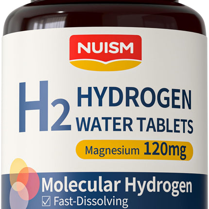 Nuism Hydrogen Water Tablets with Magnesium,Hydrogen Tablets for Drinking Water,Antioxidant and Cellular Health Support, H2 Molecular Tabs,90 Tablets