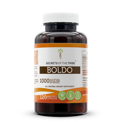 Secrets of the Tribe Boldo 120 Capsules, 1000 mg, Boldo (Peumus boldus) Dried Leaf (120 Capsules)