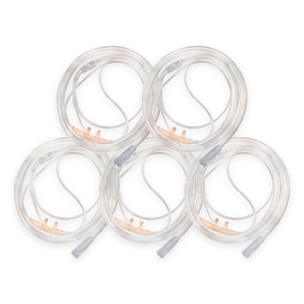 JWYN 5pk 14Ft Adult Oxygen Nasal Cannula, Salter Style, Trumpet Connector