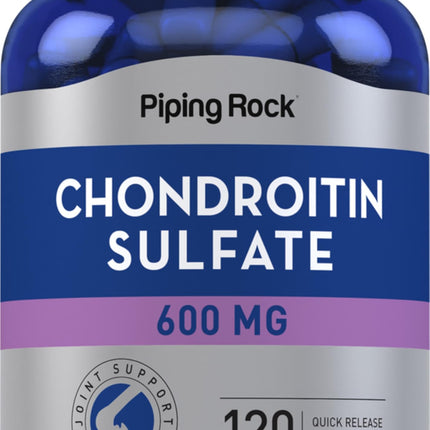 Piping Rock Chondroitin Sulfate Supplement | 600mg | 120 Capsules | Non-GMO, Gluten Free Supplement