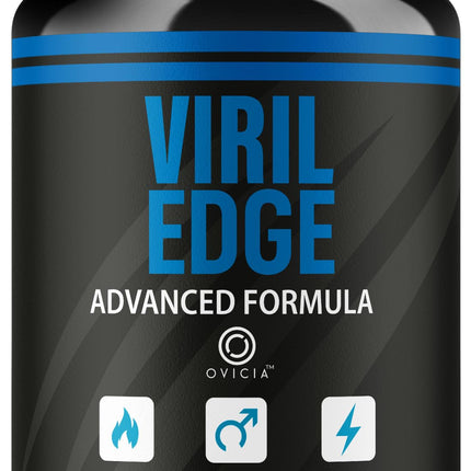 Viril Edge for Men Capsules - Official VirilEdge Pills Advanced Support for Maximum Strength, All Natural Ingredients Premium Vitamins for Overall Health & Wellness, 60 Capsules for 1 Month