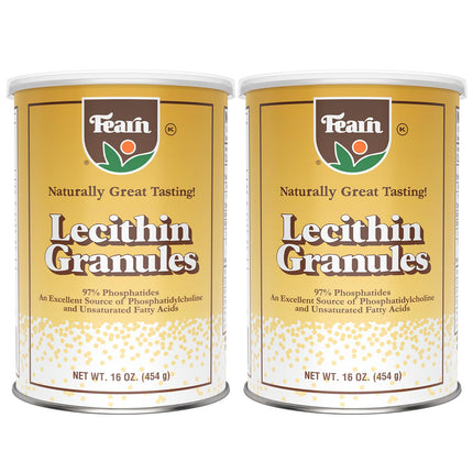 Fearn Natural Foods Soy Lecithin Granules – Fat Emulsifier with Essential Nutrients for Health, Improves Texture of Cakes, Breads & DIY Gummies, 16 Oz (Pack of 2)