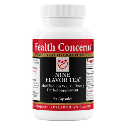 Health Concerns Nine Flavor Tea – Immune Support, Kidney Support & Lymphatic Health – Chinese Herbal Supplement for Oral Health, Night Sweats, Blurred Vision – 90 Capsules