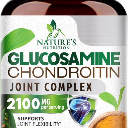 Glucosamine Chondroitin MSM - Joint Support Supplement for Joint Mobility and Cartilage Support For Men and Women - Triple Strength Glucosamine Supplements with Turmeric & Boswellia - 180 Capsules