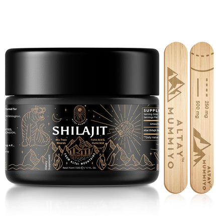 Shilajit Resin with Fulvic Acid & Trace Minerals, Original Siberian Pure Shilajit with 85+ Humic Acid Supplement Gel, Support Metabolism & Immune System - 100 Serving / 50g