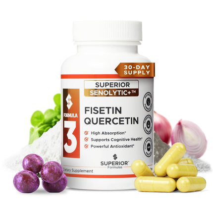 Superior Formulas | Superior SENOLYTIC+ | Fisetin-Quercetin Complex | Physician-Formulated and Science-Based Supplement for Adults 18+ | Promotes Cellular Repair | Boosts Longevity & Healthspan
