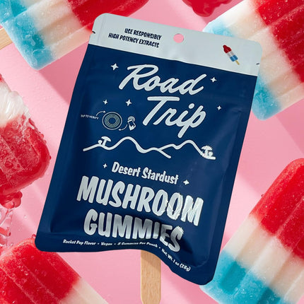 Road Trip - Desert Stardust - Mushroom Extract Gummies - Nootropic Blend - (1-Pack, Rocket Pop)