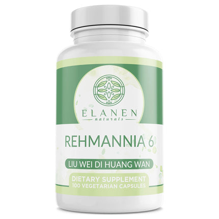 Elanen Naturals Liu Wei Di Huang Wan, Rehmannia 6, Six Flavor Rehmannia, 100 Vegetable Capsules