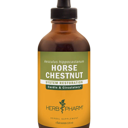 Herb Pharm Horse Chestnut Liquid Extract Drops for Healthy Veins and Circulation, 4 Oz