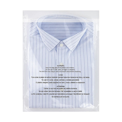 iMailer - 100 Count - 14" x 20" Clear Plastic Poly Bags with Suffocation Warning Self Seal 1.6 Mil for Clothing, T-Shirts, Pants-Resealable Adhesive,Not Strong