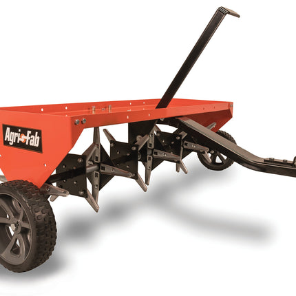 Agri-Fab 48 In Tow Behind Lawn Plug Aerator with 32 Galvanized Knives and Universal Hitch