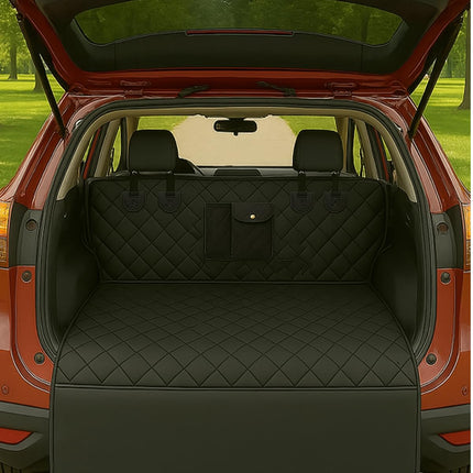 fidozen Universal Cargo Liner for SUV – Waterproof Dog Trunk Mat, Non-Slip Back Seat Protector, Car Bed Cover, Pet Barrier, Rear Liner Accessories for Trucks & Sedans, Universal Fit Trunk Cover