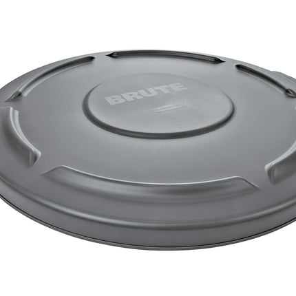 Rubbermaid Self-Drain Flat Top Lid for 32-Gallon Brute Containers, Gray