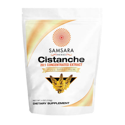 Samsara Herbs Cistanche Extract Powder (4oz) - 20:1 Concentration - Made in the USA - 3rd Party Tested - Strength, Vitality & Mood (Huge 2950mg Serving)